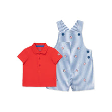 Load image into Gallery viewer, Baseball Embroidered Shortall Set
