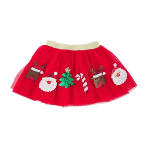 Red Christmas Sequin Tutu