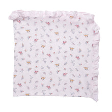Load image into Gallery viewer, Woodsy Tale Ruffle Swaddle Blanket- Pink
