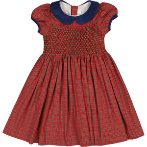 Angelica Smocked Dress - Red