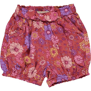 Lucy Shorts in Coral Retro Floral