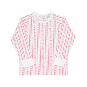 Ruffle Cassidy Comfy Crewneck- French Country Coterie/Worth Avenue White