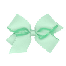 Load image into Gallery viewer, Medium Scalloped Edge Grosgrain Bow - more colors
