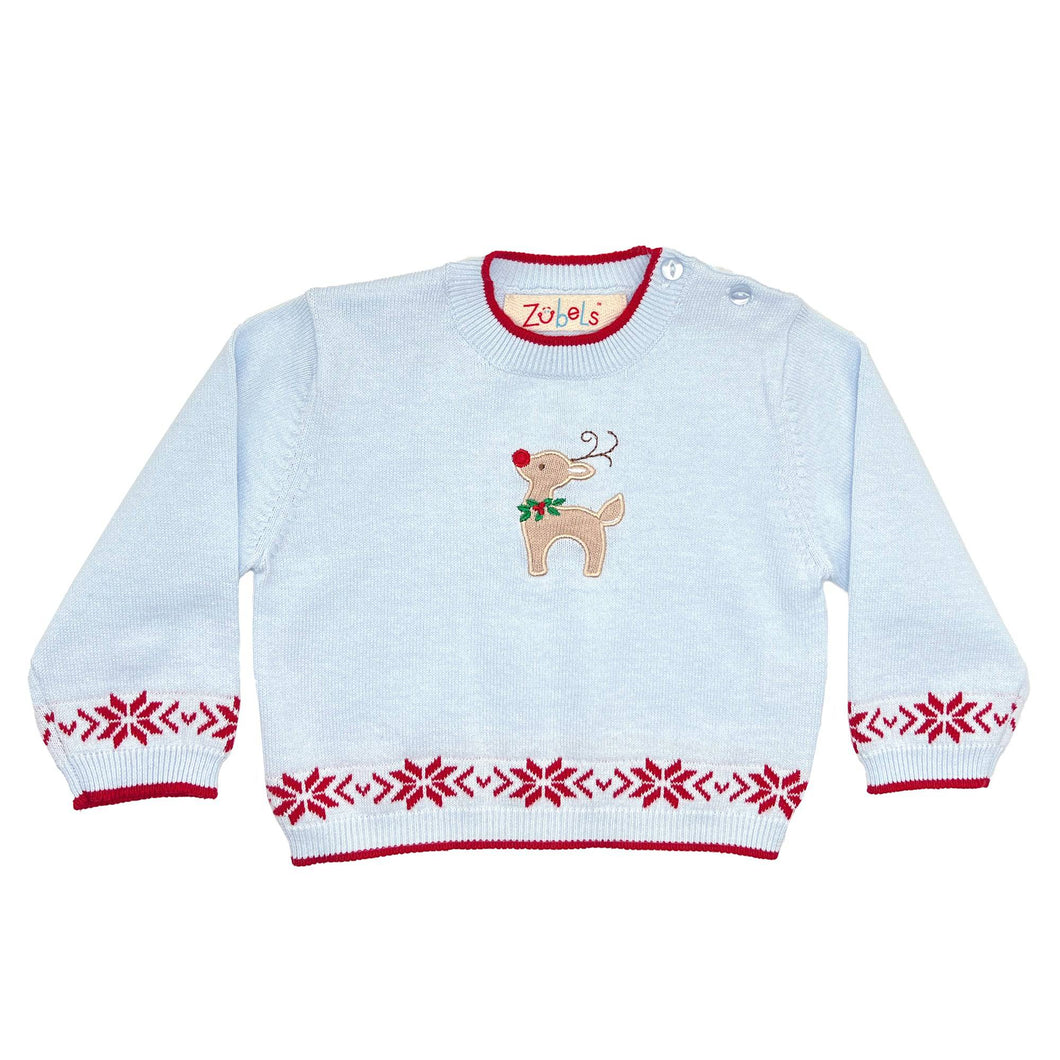 Reindeer Sweater - Blue
