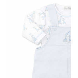 Giraffe Grins Overall Set- Blue