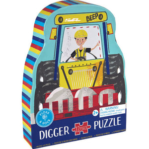 Digger 12pc Shaped Jigsaw with Shaped Box