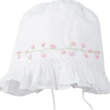 Load image into Gallery viewer, Rose Garden Smocked Bonnet
