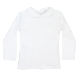 Knit Unisex LS Piped Shirt- White