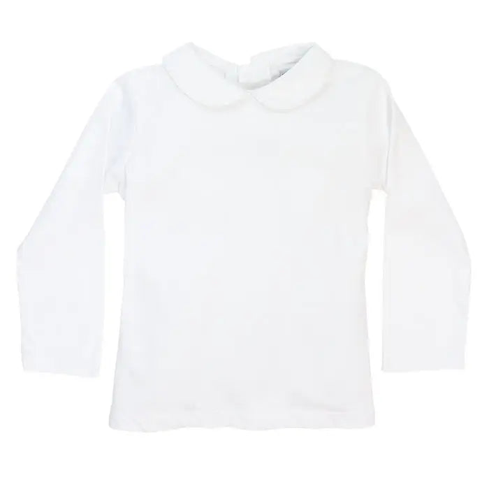 Knit Unisex LS Piped Shirt- White