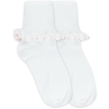 Load image into Gallery viewer, Girls Satin Weave Lace Socks
