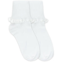 Load image into Gallery viewer, Girls Satin Weave Lace Socks
