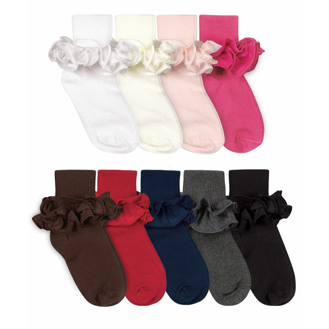 Girls Misty Ruffle Lace Socks