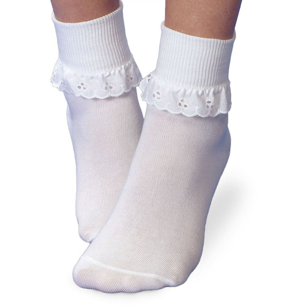 Girls Eyelet Lace Socks