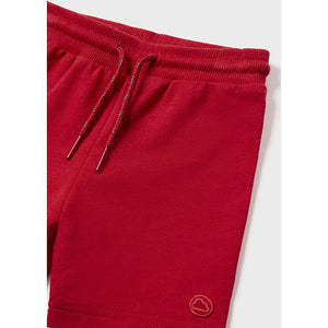 Basic Fleece Shorts in Red