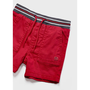 Twill Bermuda Shorts in Red