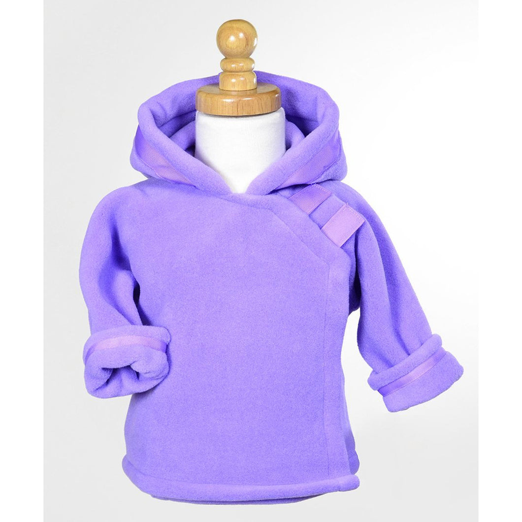 Widgeon Hooded Fleece Jacket-Lavender w/ Dot Ribbon