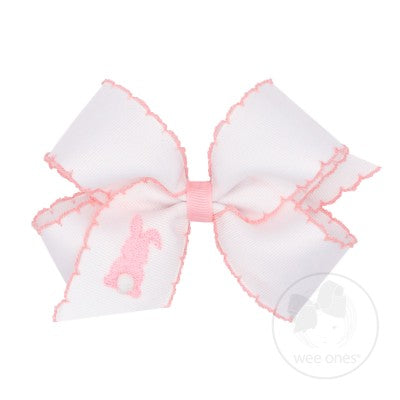 Moonstitch Hair Bow - Embroidered Bunny