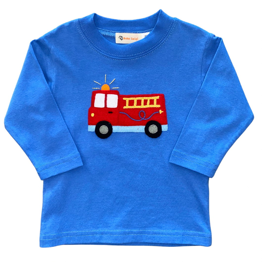 Fire Truck T-Shirt - Medium Chambray