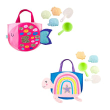 Load image into Gallery viewer, Sequin Turtle Beach Tote with Toys
