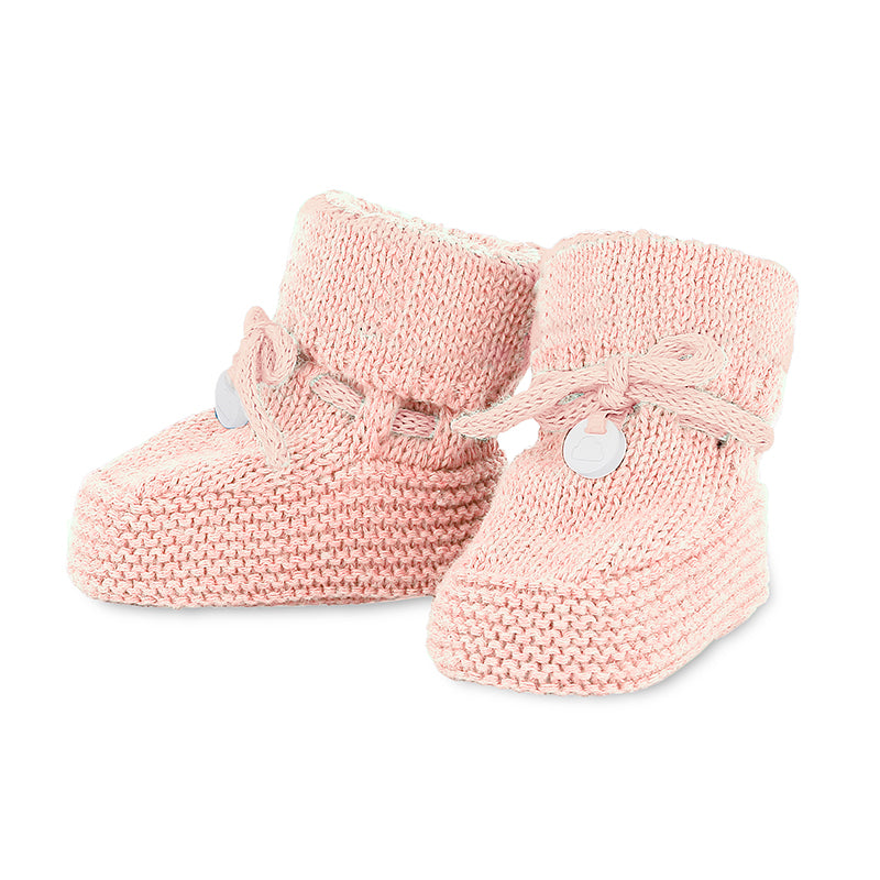 Baby Knit Booties-Pink