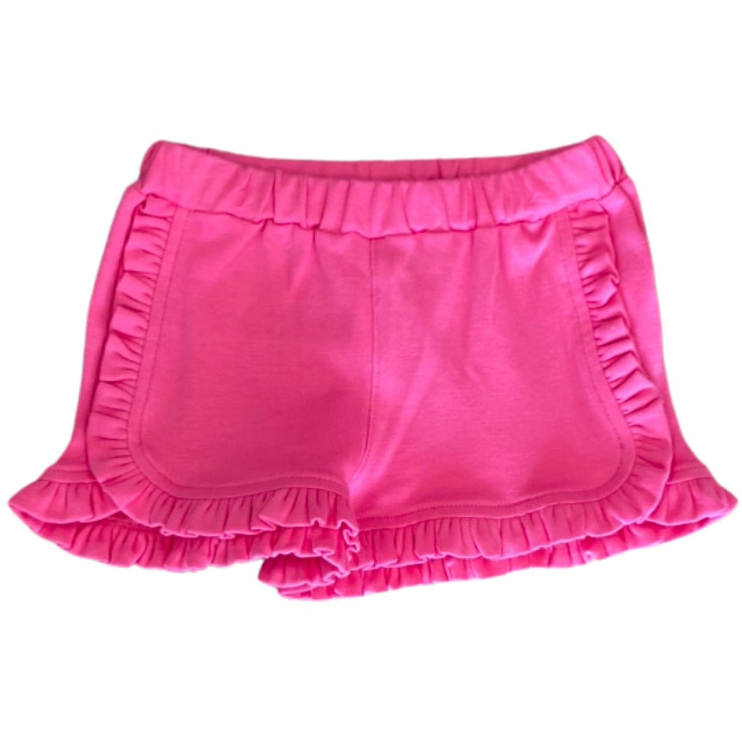 Round Ruffle Shorts - Hot Pink