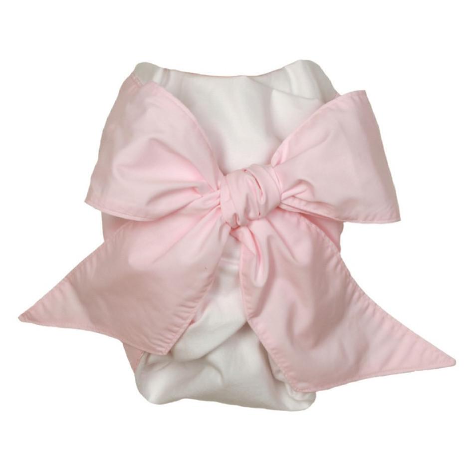 Bow Swaddle- Broadcloth with Plantation Pink
