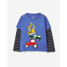 Load image into Gallery viewer, Chomp Appliqué Long Sleeve Shirt - Blue Vehicles
