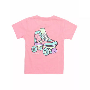 Roller Skate SS Tee- Light Pink