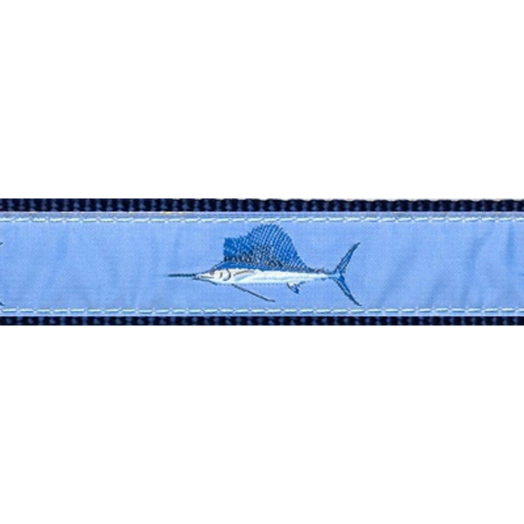 Lt Blue Sailfish Belt - Navy