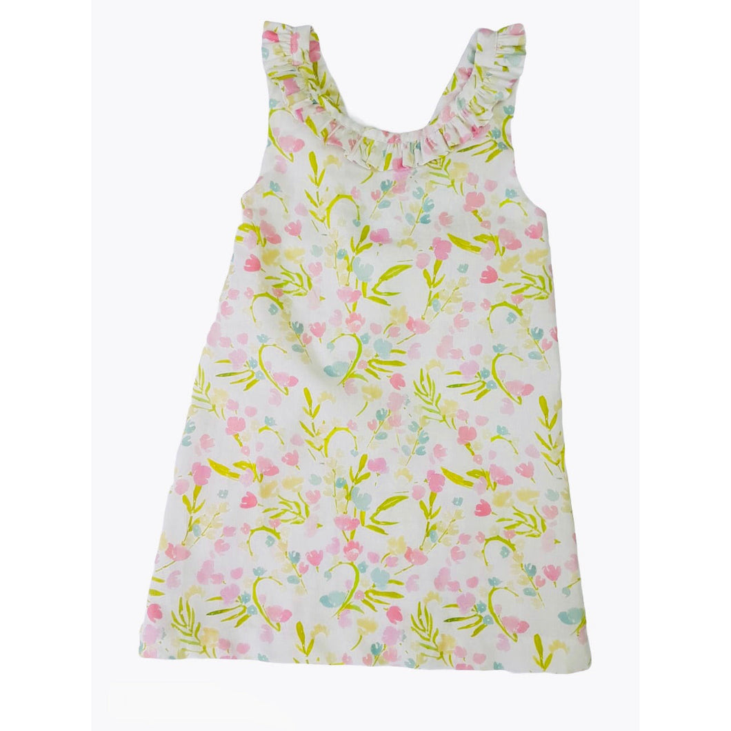 Zoe Ruffle Collared Dress- Summer Floral
