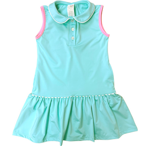 Darla Dress- Turquoise/ Pink