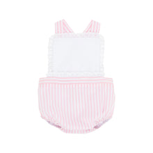 Load image into Gallery viewer, Sally Sunsuit- Worth Ave White/ Pinckney Pink Stripe
