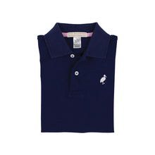 Load image into Gallery viewer, Prim &amp; Proper Polo- Nantucket Navy/ Multicolor Stork
