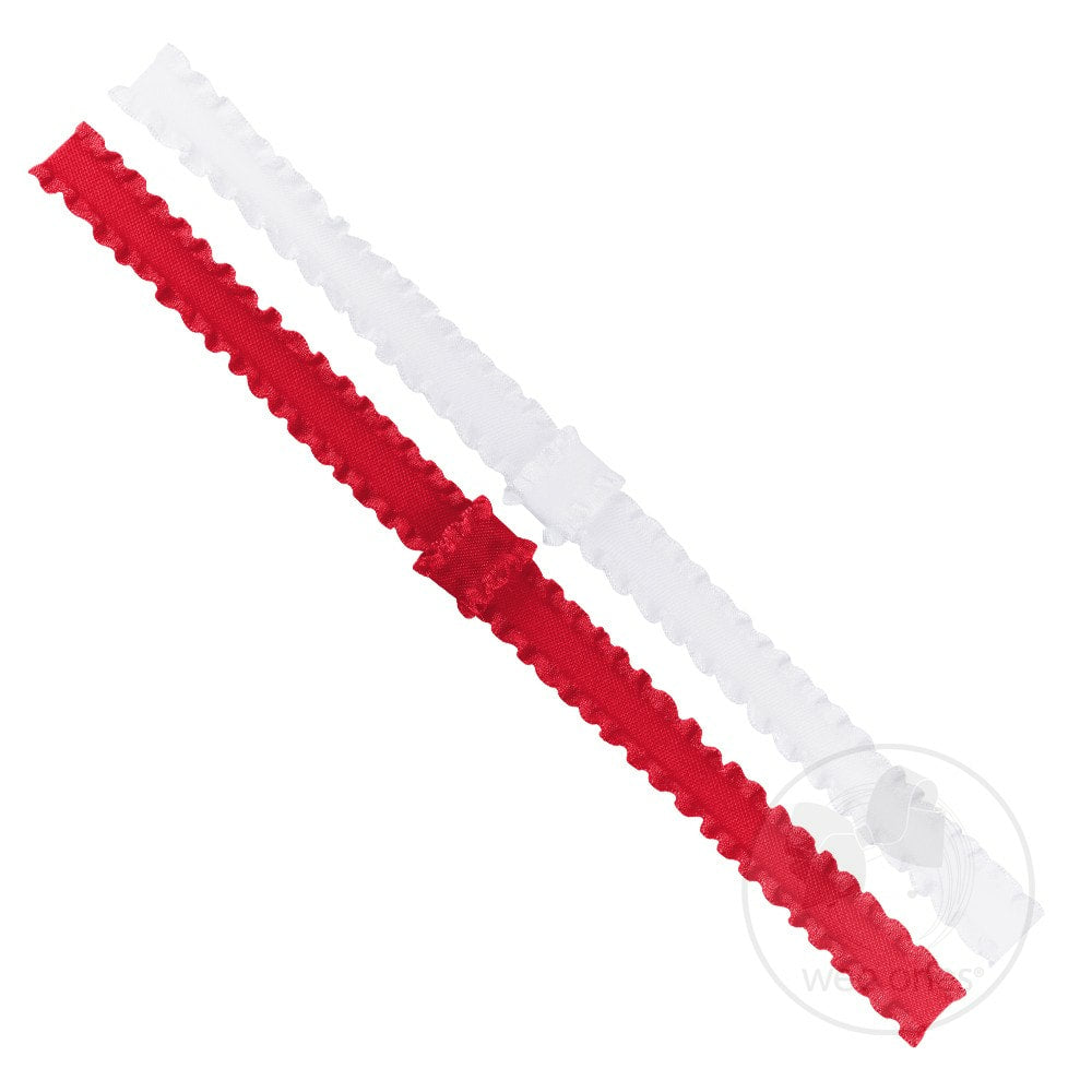 Red Add-A-Bow Stretch Ruffle Bands-2 Pack