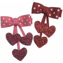 Load image into Gallery viewer, Dangle Hearts Hair Clip
