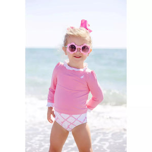 Winnies Wave Spotter Swim Shirt- Hamptons Hot Pink