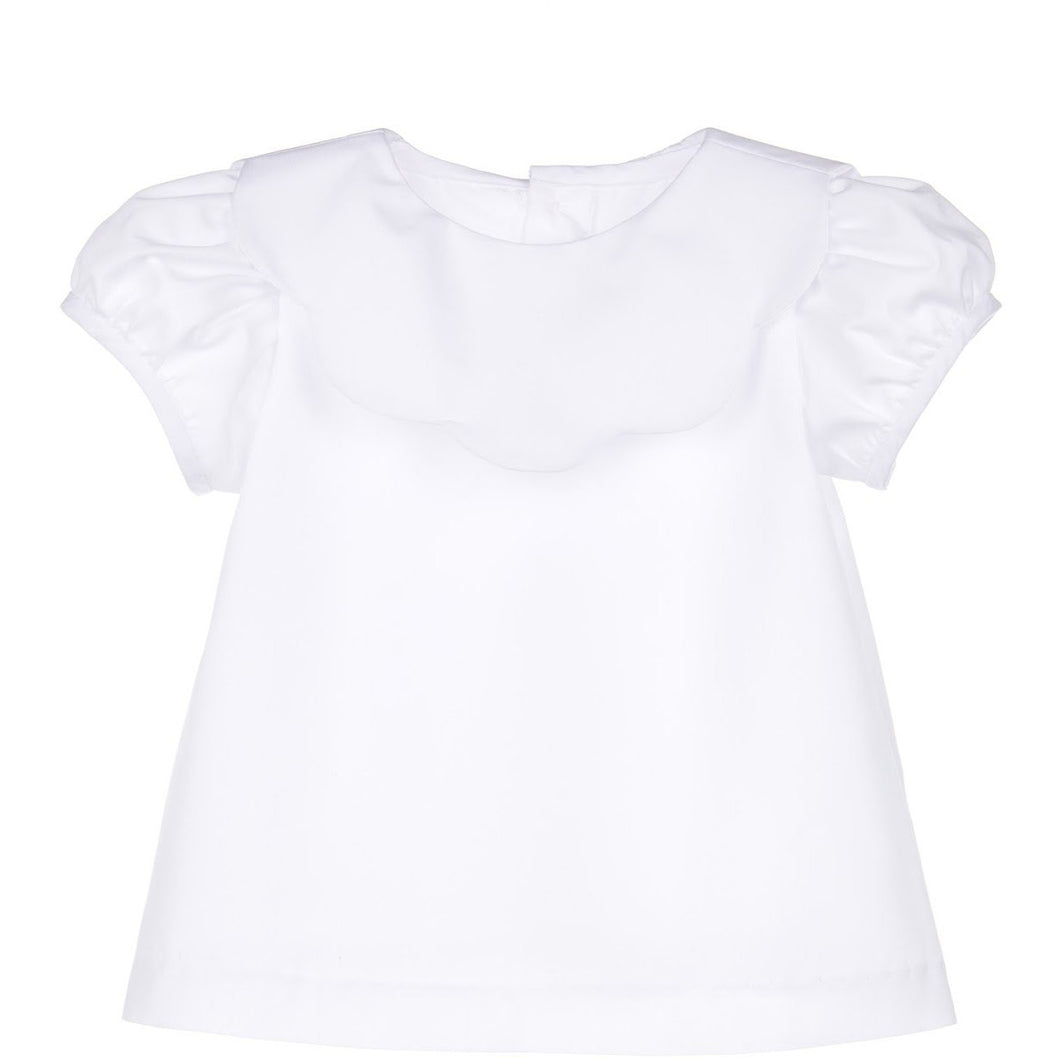 Scallop Top - White