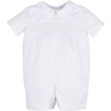 Load image into Gallery viewer, Smock Bubble Romper- White
