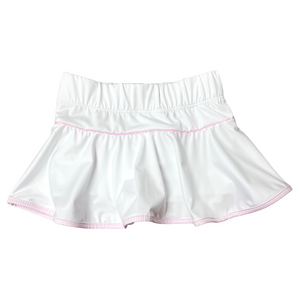 Quinn Skort- White/ Pink Mini Gingham