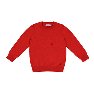 Basic Crewneck Sweater- Red