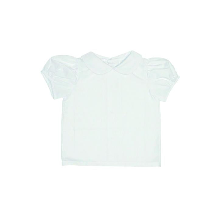 Maude’s Peter Pan Collar Shirt & Onesie (Short Sleeve Pima) - Worth Avenue White