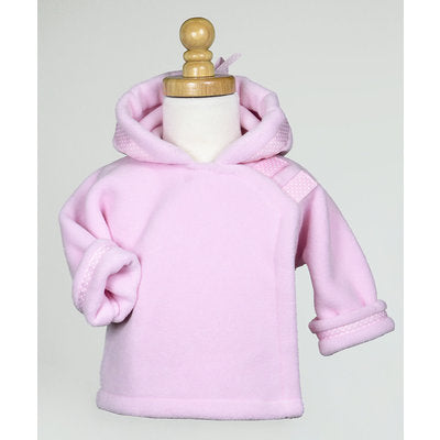 Widgeon Hooded Fleece Jacket-Light Pink w/ Dot Ribbon