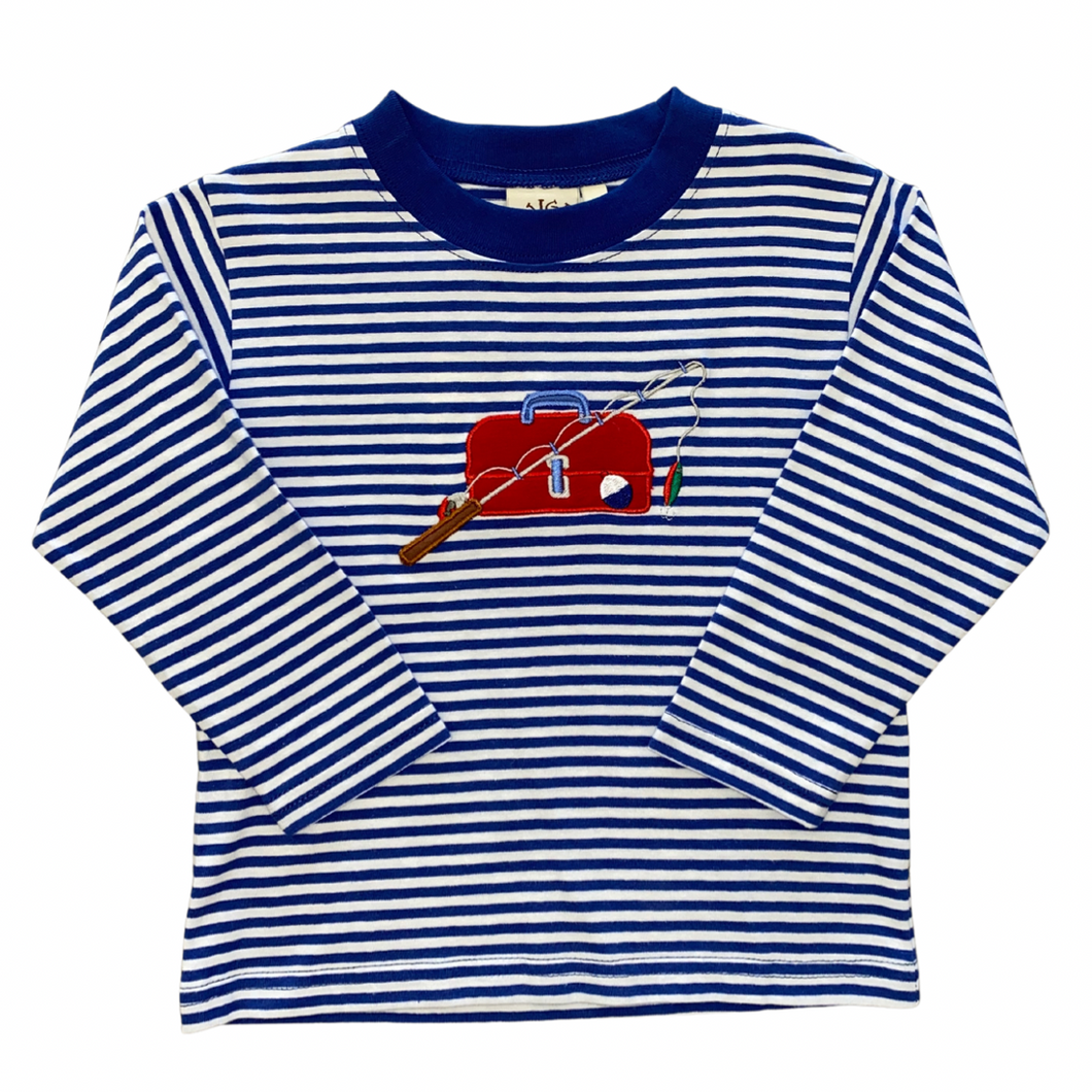 Tackle Box T-Shirt - Royal/White Stripe