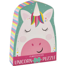 Load image into Gallery viewer, Rainbow Unicorn 12pc Shaped Jigsaw with Shaped Box
