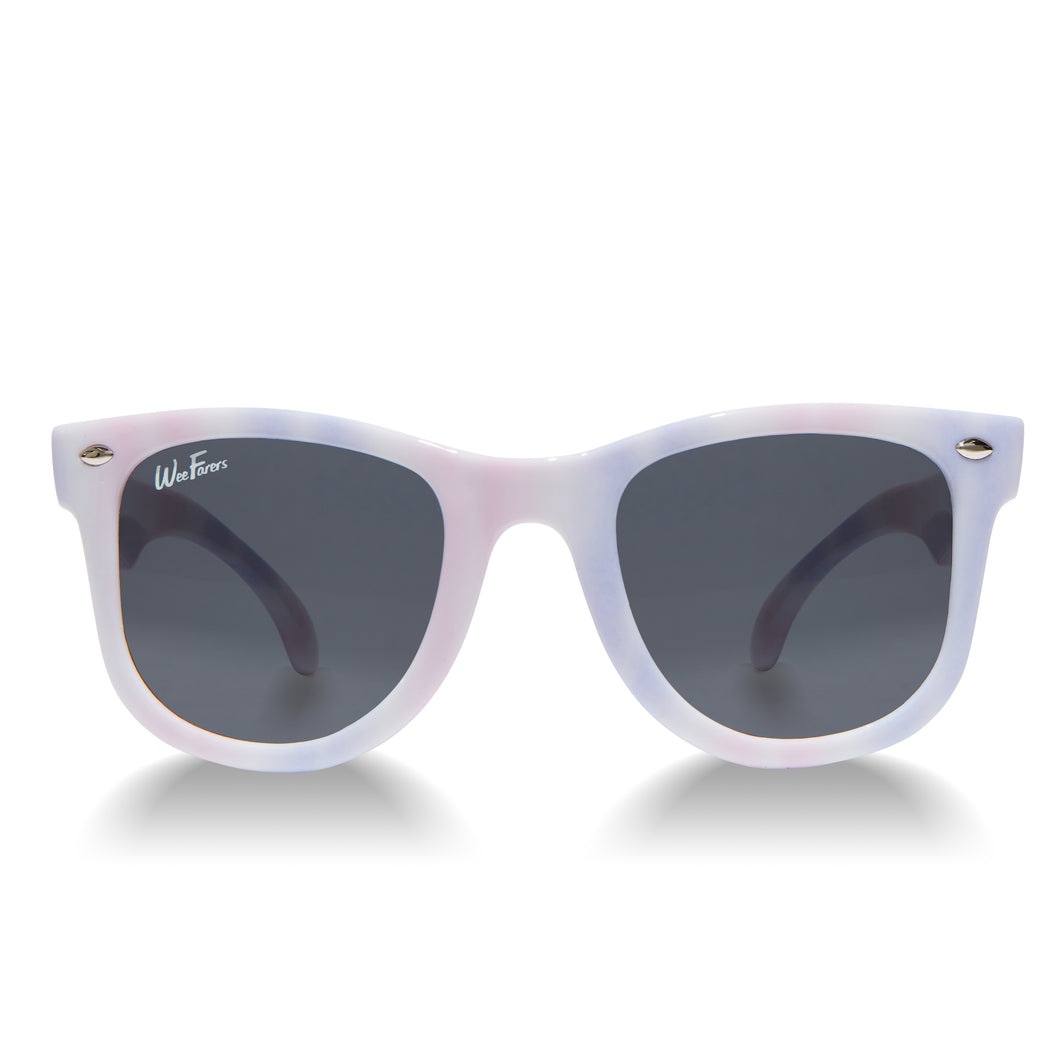 Polarized WeeFarers Sunglasses- Pink/Purple Tie Dye