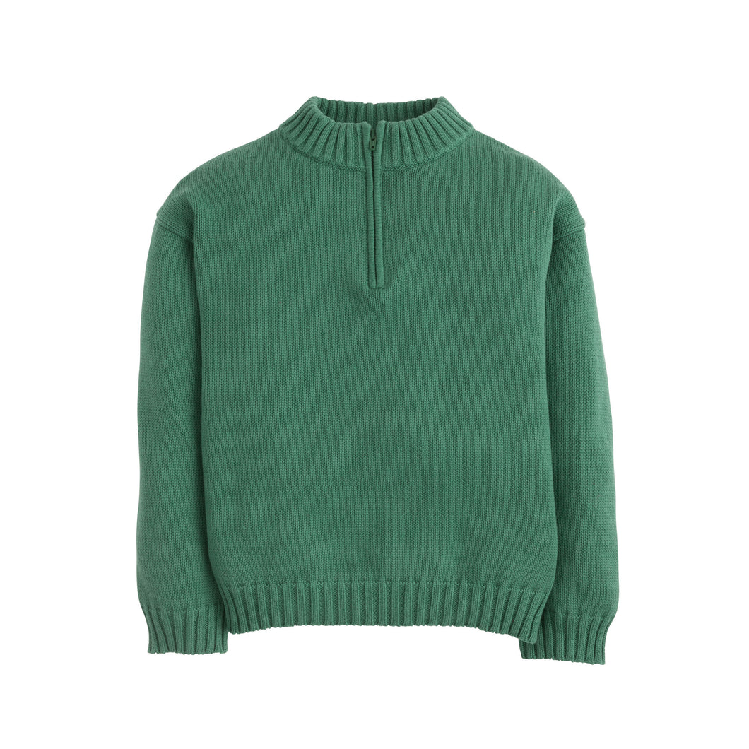 Quarter Zip Sweater - Hunter Green