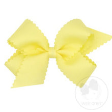 Load image into Gallery viewer, Medium Scalloped Edge Grosgrain Bow - more colors
