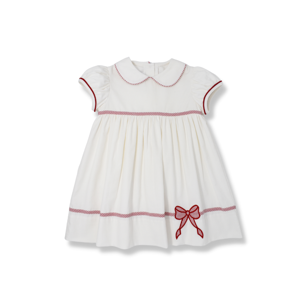 White & Red Audrey Dress