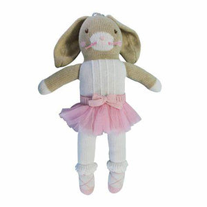 Ballet Bunny Crochet Rattle 7"