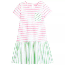 Load image into Gallery viewer, Pink &amp; Green Stripe Isabel Dress
